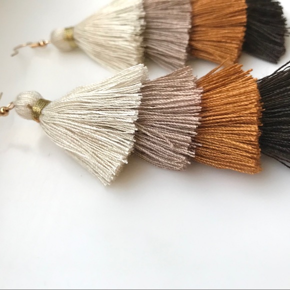 “Mi Amor” Colorful Layered Tassel Party Earrings - Picture 2 of 8